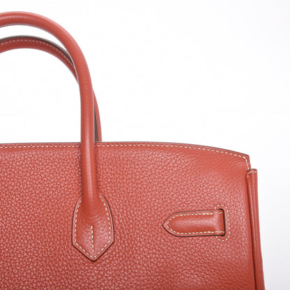 Hermes Taurillon Clemence Birkin 35 Sanguine 20 of 33