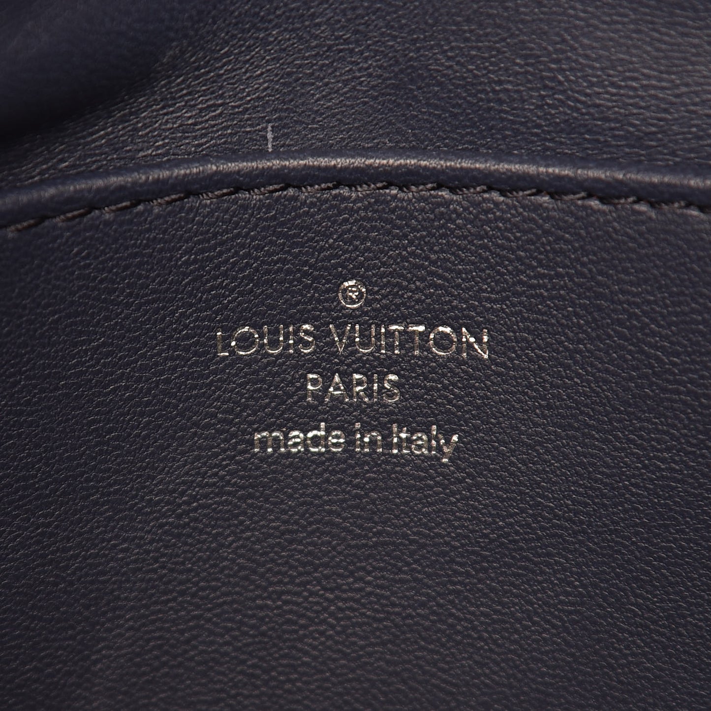 Lambskin Malletage Contraste GO-14 PM Blue