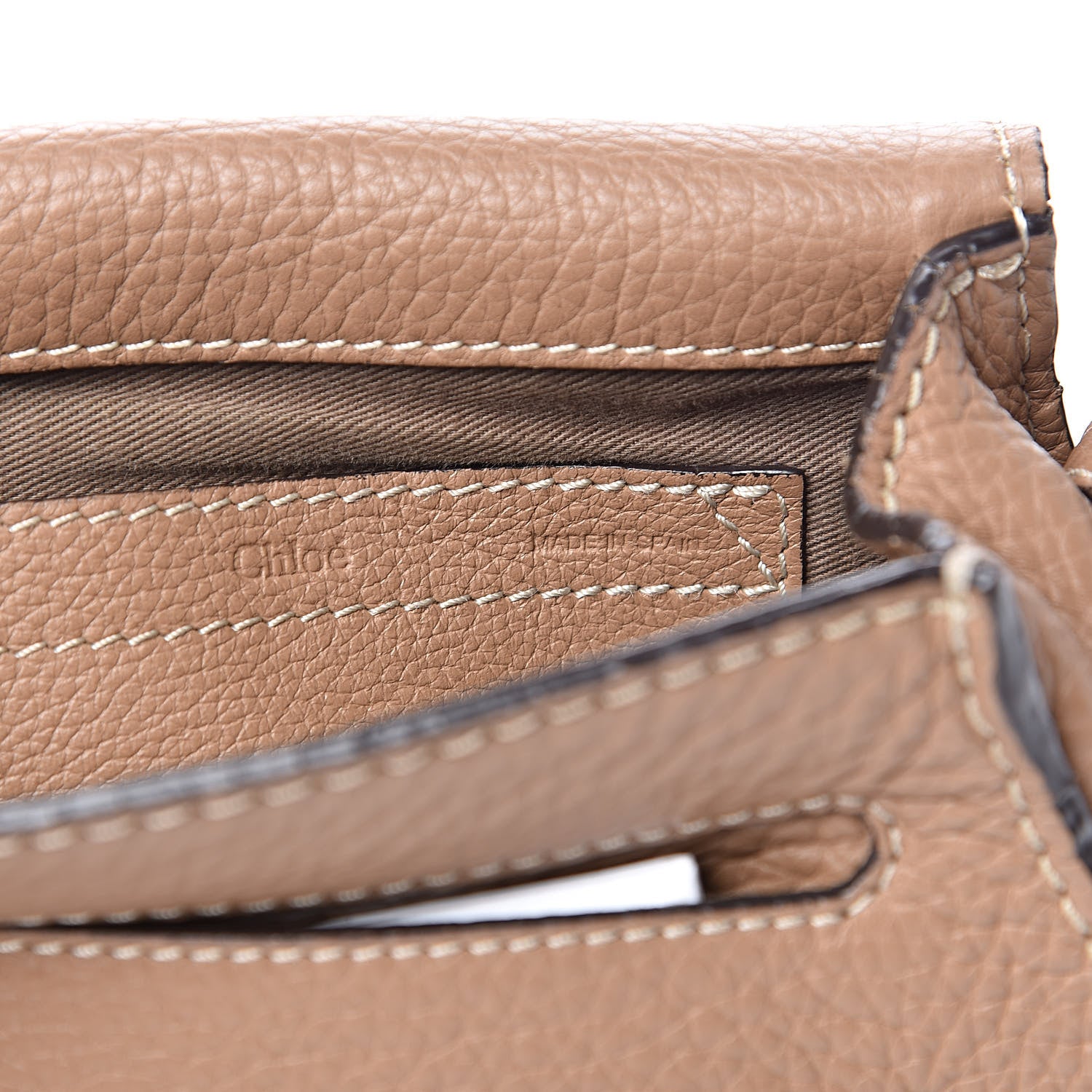 Chloe Calfskin Mini Marcie Round Crossbody Bag Nut 6 of 14
