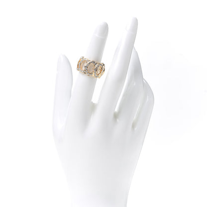 Cartier 18K Yellow Gold Diamond 13mm C De Cartier Ring 51 5.75 2 of 4