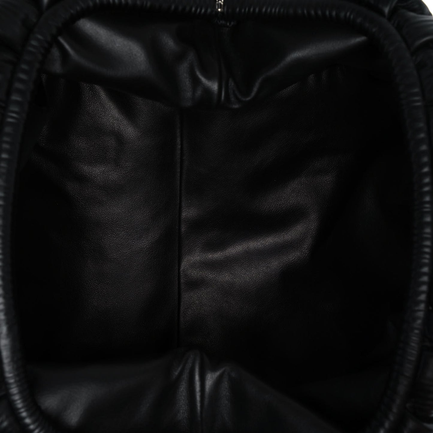 Bark Calfskin Embossed The Pouch Oversized Clutch Black