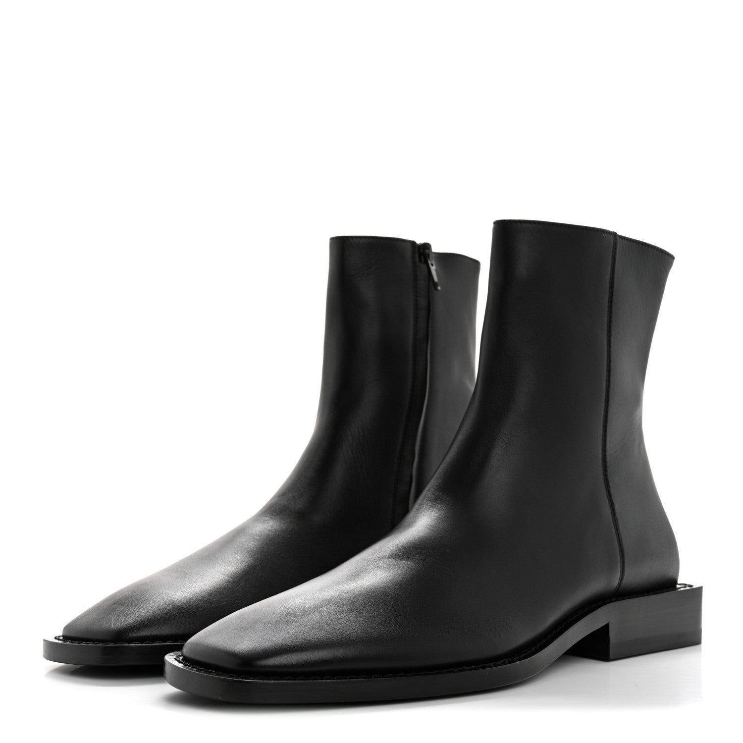 Balenciaga Calfskin Soft Rim Ankle Booties 40 Black 4 of 10