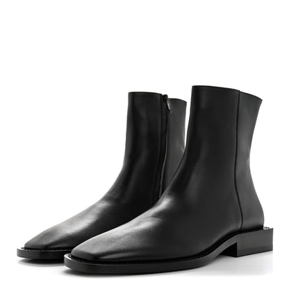 Balenciaga Calfskin Soft Rim Ankle Booties 40 Black 4 of 10