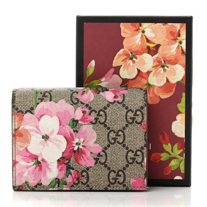 Gucci GG Supreme Monogram Blooms Card Case Beige Multicolor Dry Rose 8 of 8