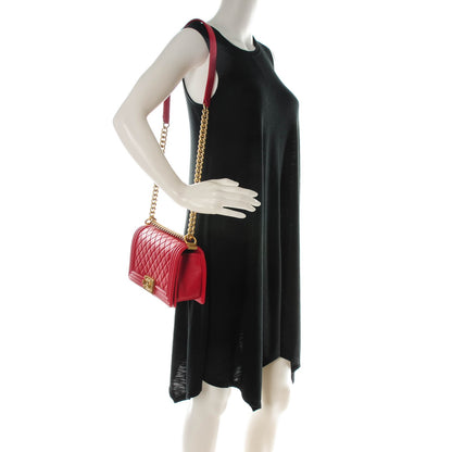 Chanel Lambskin Quilted Medium Boy Flap Red 2 of 8