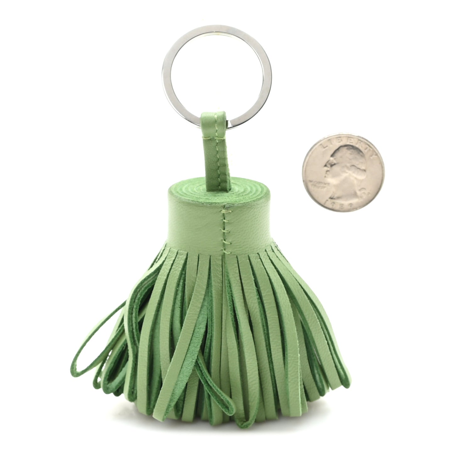 Lambskin Carmen Tassel Key Holder Menthe