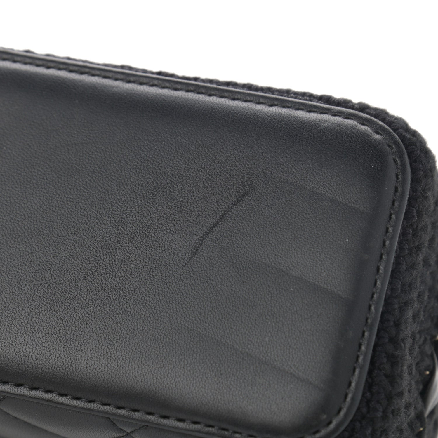 Chanel Lambskin Crochet Quilted Small Vanity Case With Chain Black 11 of 11