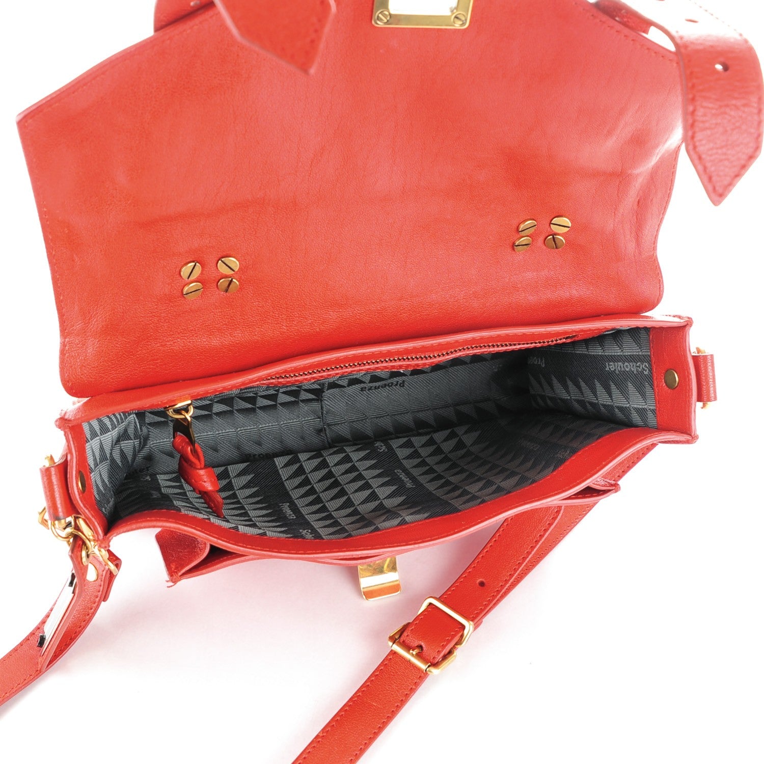 Proenza Schouler Lambskin Tiny PS1 Satchel Mandarin Red 5 of 8