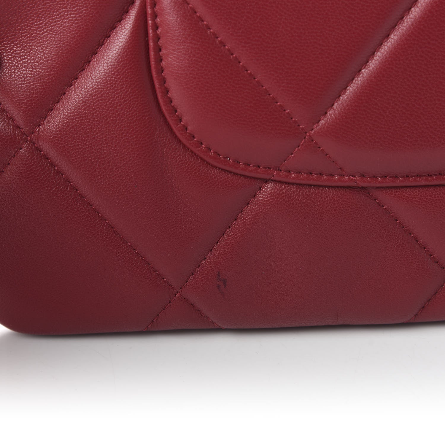 Chanel Goatskin Quilted Large 19 Cosmetic Case Red 12 of 12