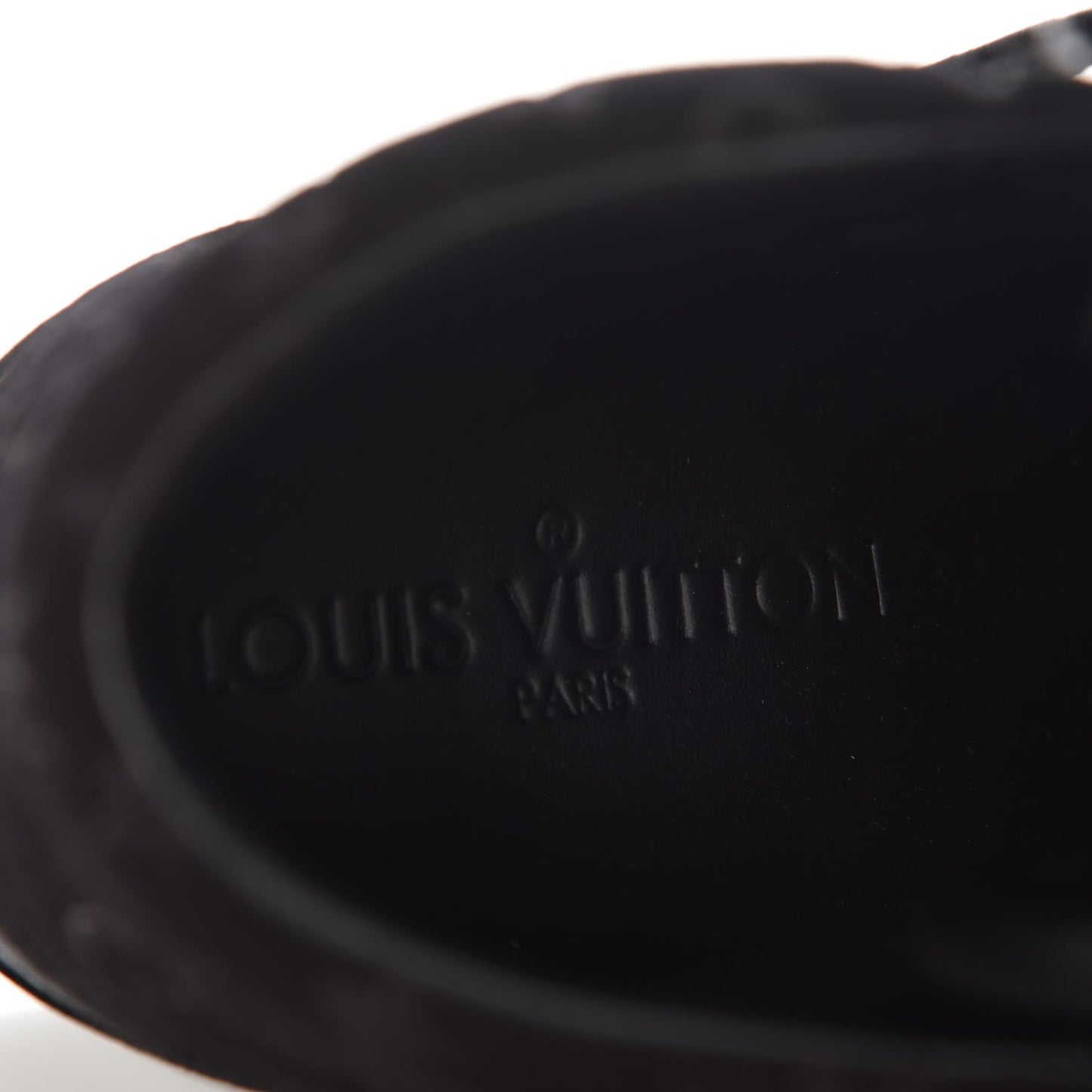 Calfskin Suede Monogram Cliff Top Wedge Sneakers 36 Black