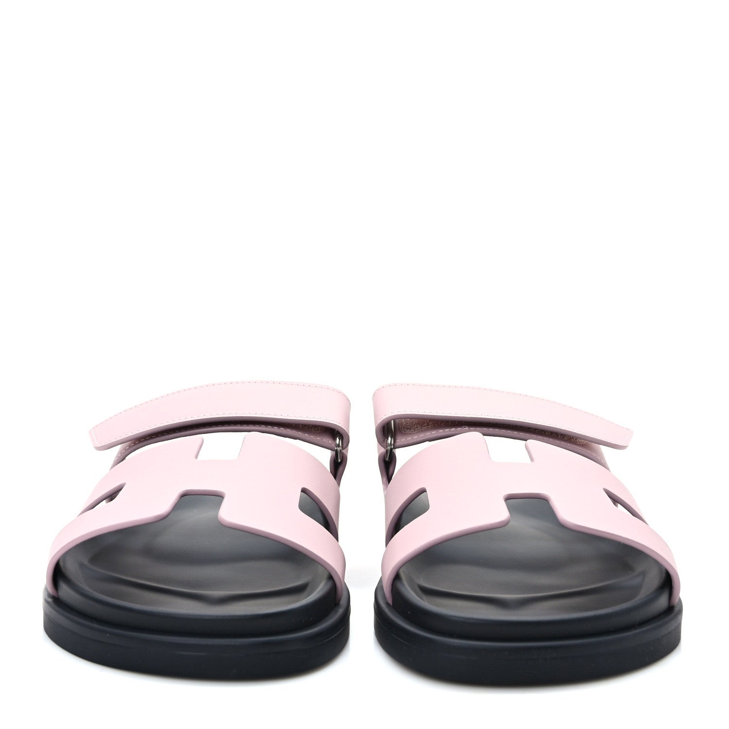 Hermes Calfskin Womens Chypre Sandals 38 Rose Porcelaine 2 of 10