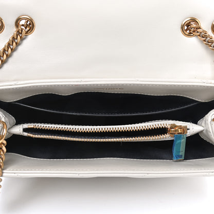 Saint Laurent Calfskin Y Quilted Monogram Small Loulou Chain Satchel Crema Soft 4 of 6