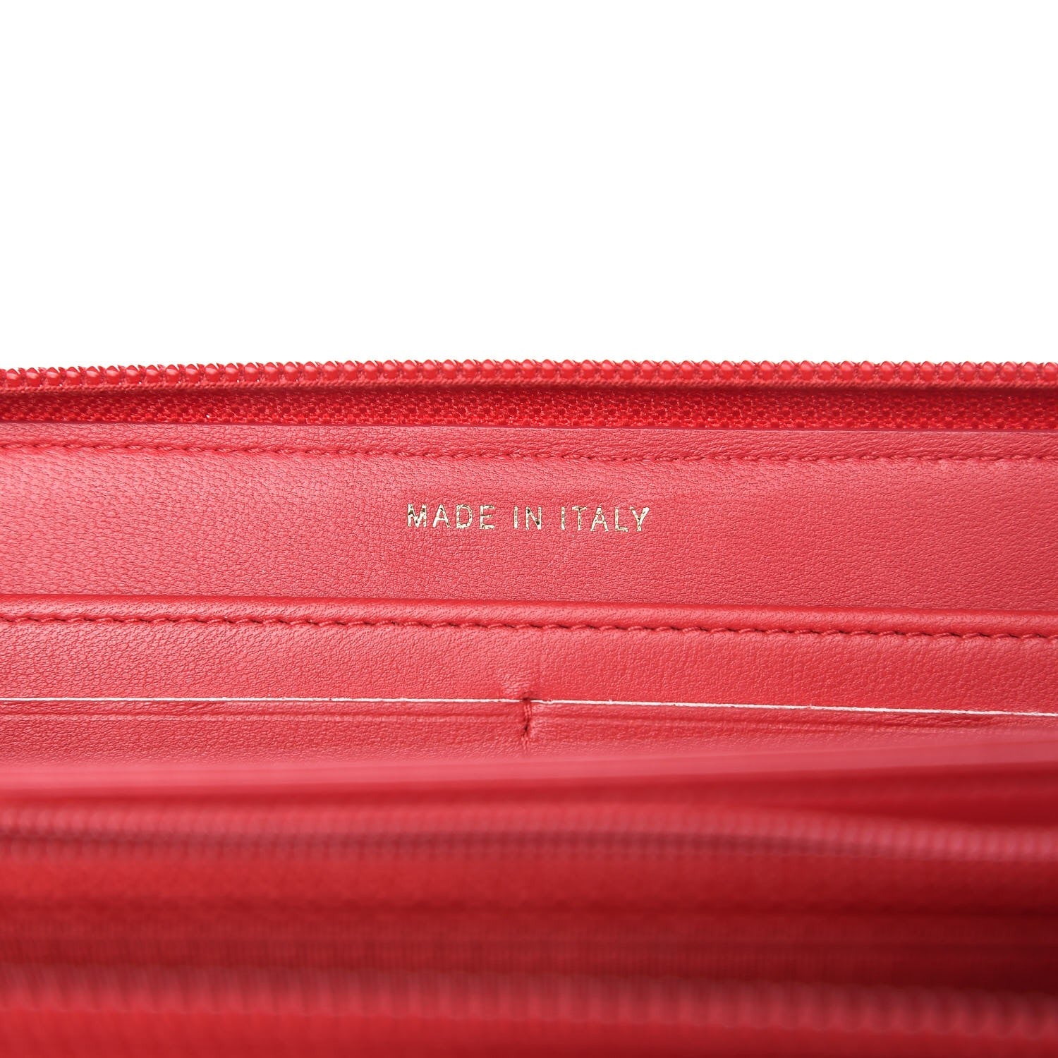 Chanel Lambskin Quilted Boy Zip Around Wallet Red 6 of 9