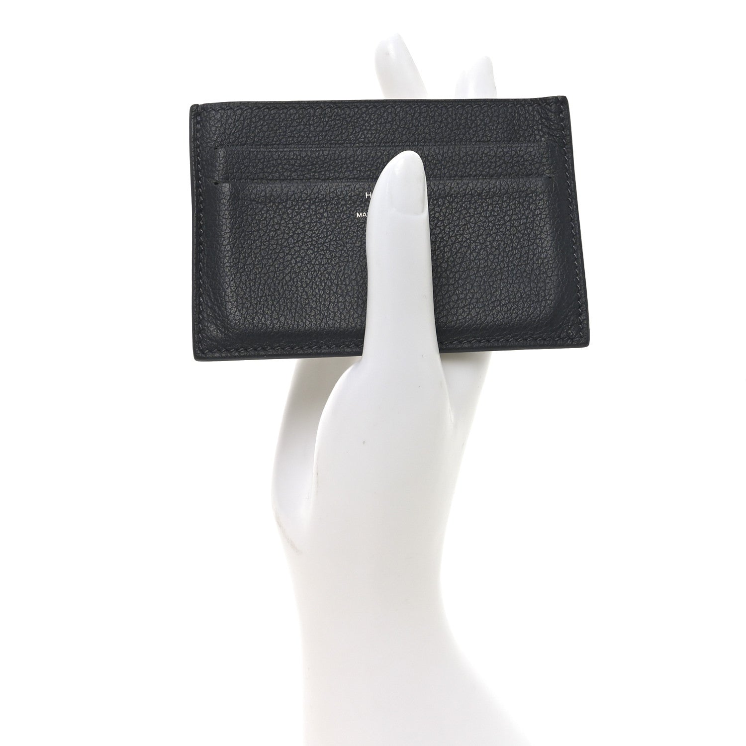 Hermes Evercolor Citizen Twill Card Case Gris Meyer 1755036