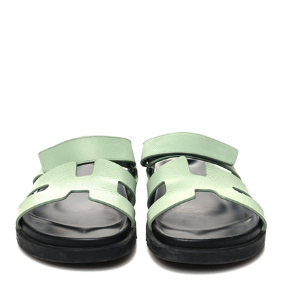 Hermes Epsom Womens Chypre Sandals 40 Vert Jade 2 of 11