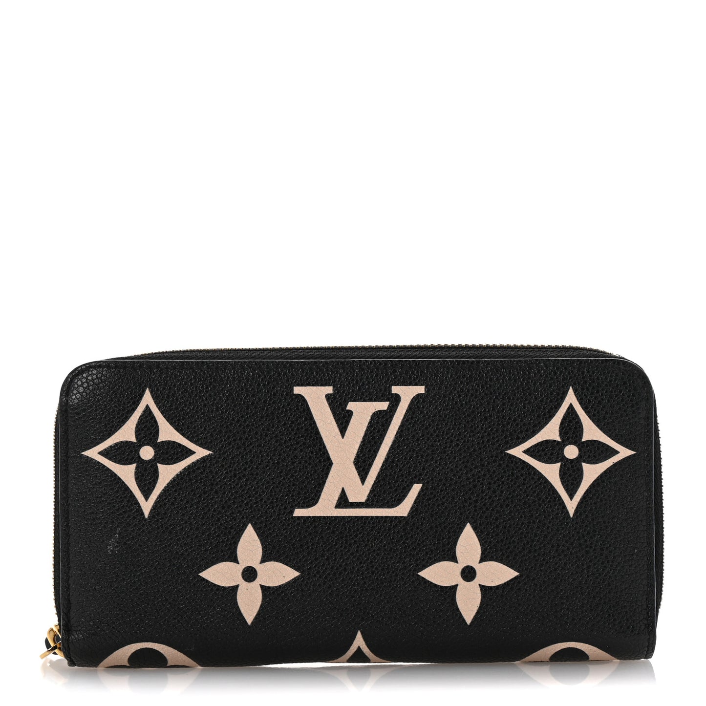 Empreinte Monogram Giant Clemence Wallet Black Beige