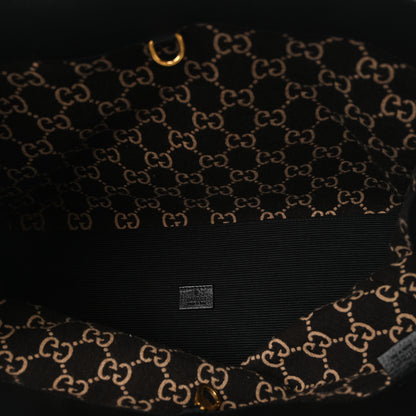 Gucci Covered Wool GG Monogram Large Tote Bag Beige Ebony 5 of 10