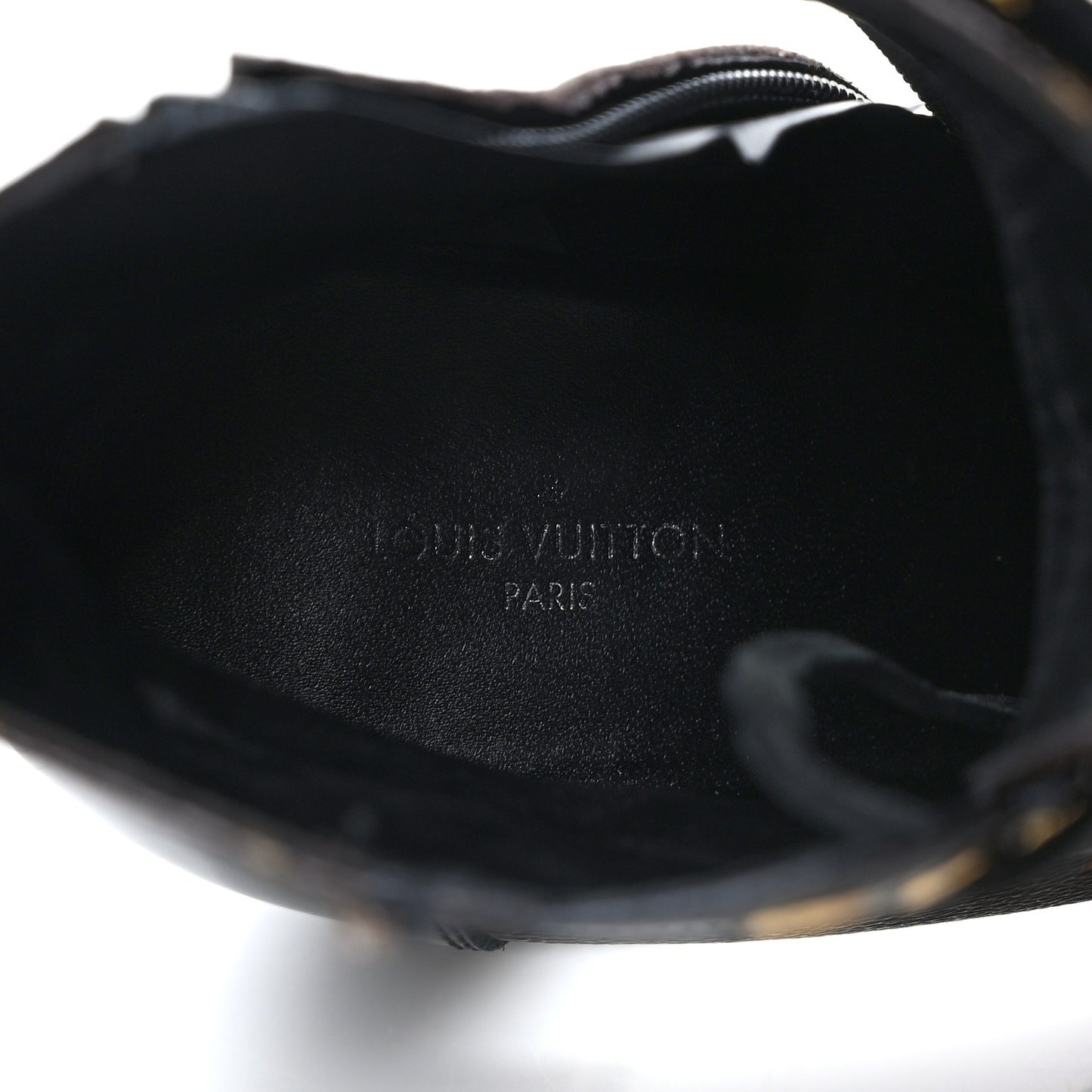 Patent Calfskin Monogram Star Trail Ankle Boots 36 Black