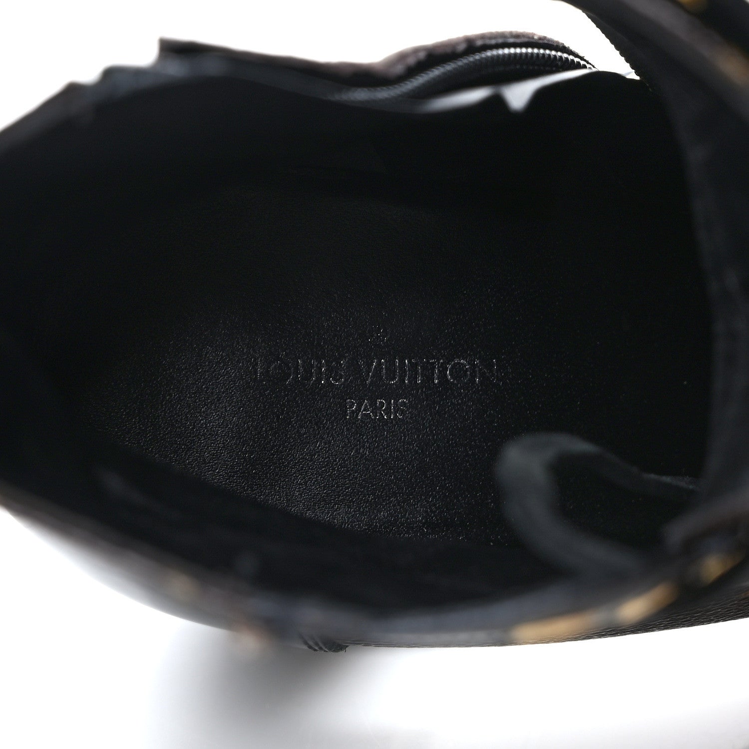 Louis Vuitton Patent Calfskin Monogram Star Trail Ankle Boots 36 Black 7 of 9