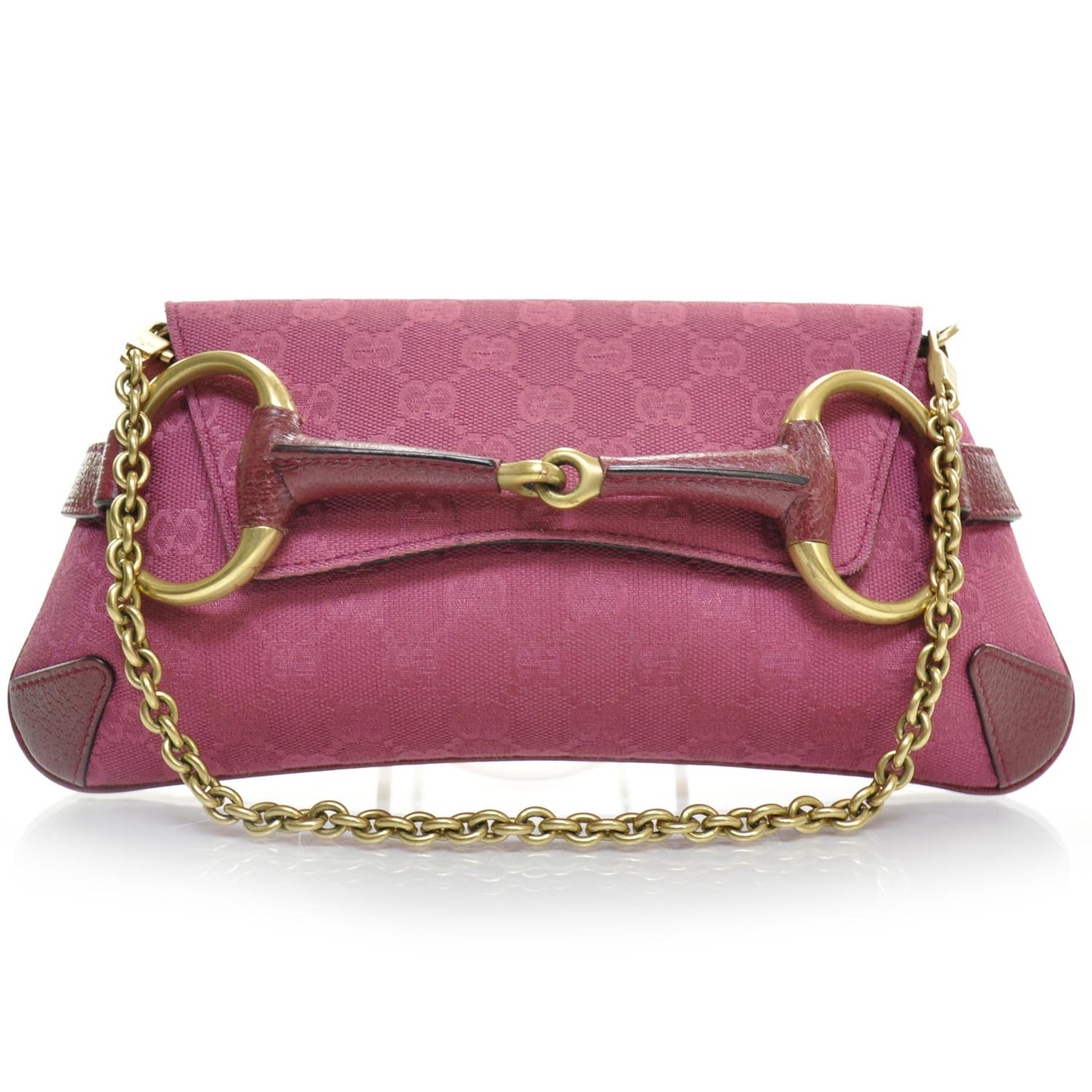 Monogram Horsebit Clutch Pink