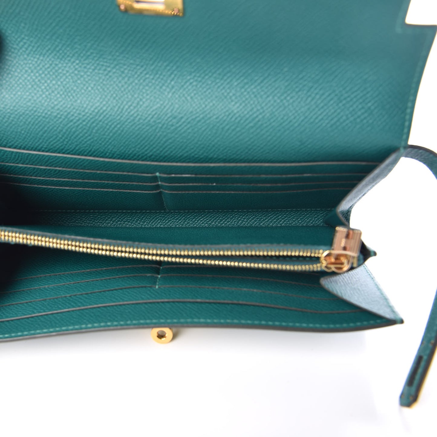 Epsom Kelly Longue Wallet Malachite