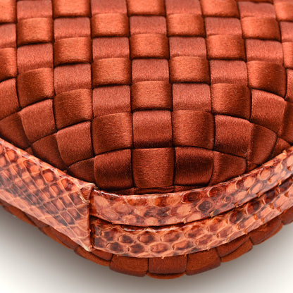 Bottega Veneta Satin Intreccio Impero Ayers Knot Clutch Orange 8 of 8