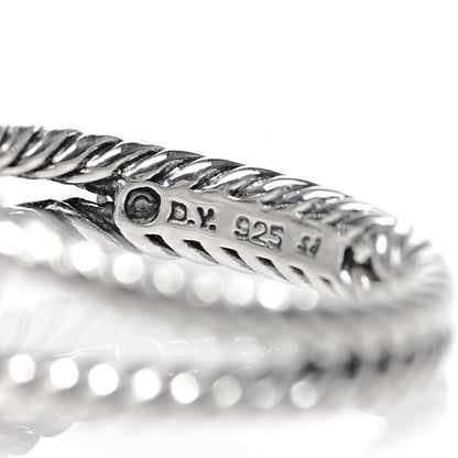 David Yurman Sterling Silver Diamond Black Onyx 7mm Petite Albion Ring 54 7 5 of 5