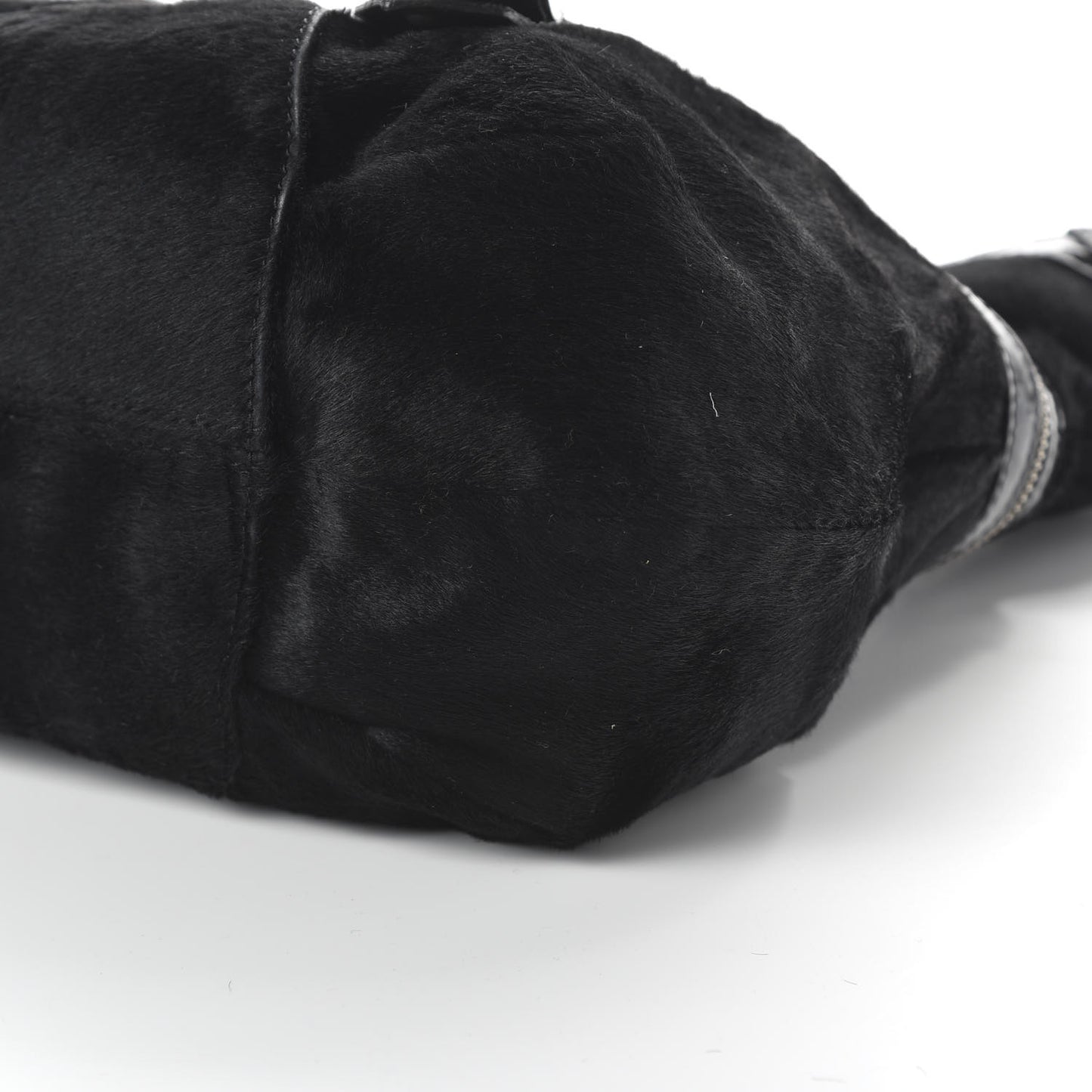 Pony Hair Patent Hobo Black