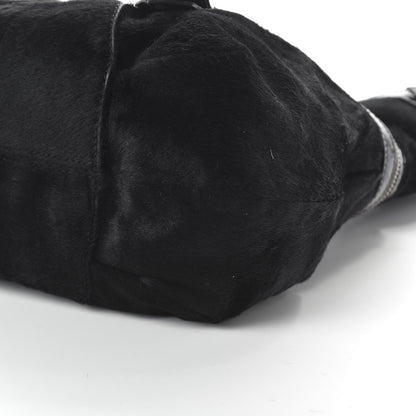 Christian Louboutin Pony Hair Patent Hobo Black 7 of 9