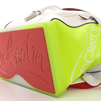 Christian Louboutin Calfskin Explorafunk Backpack Bianco Fluo Yellow 9 of 12