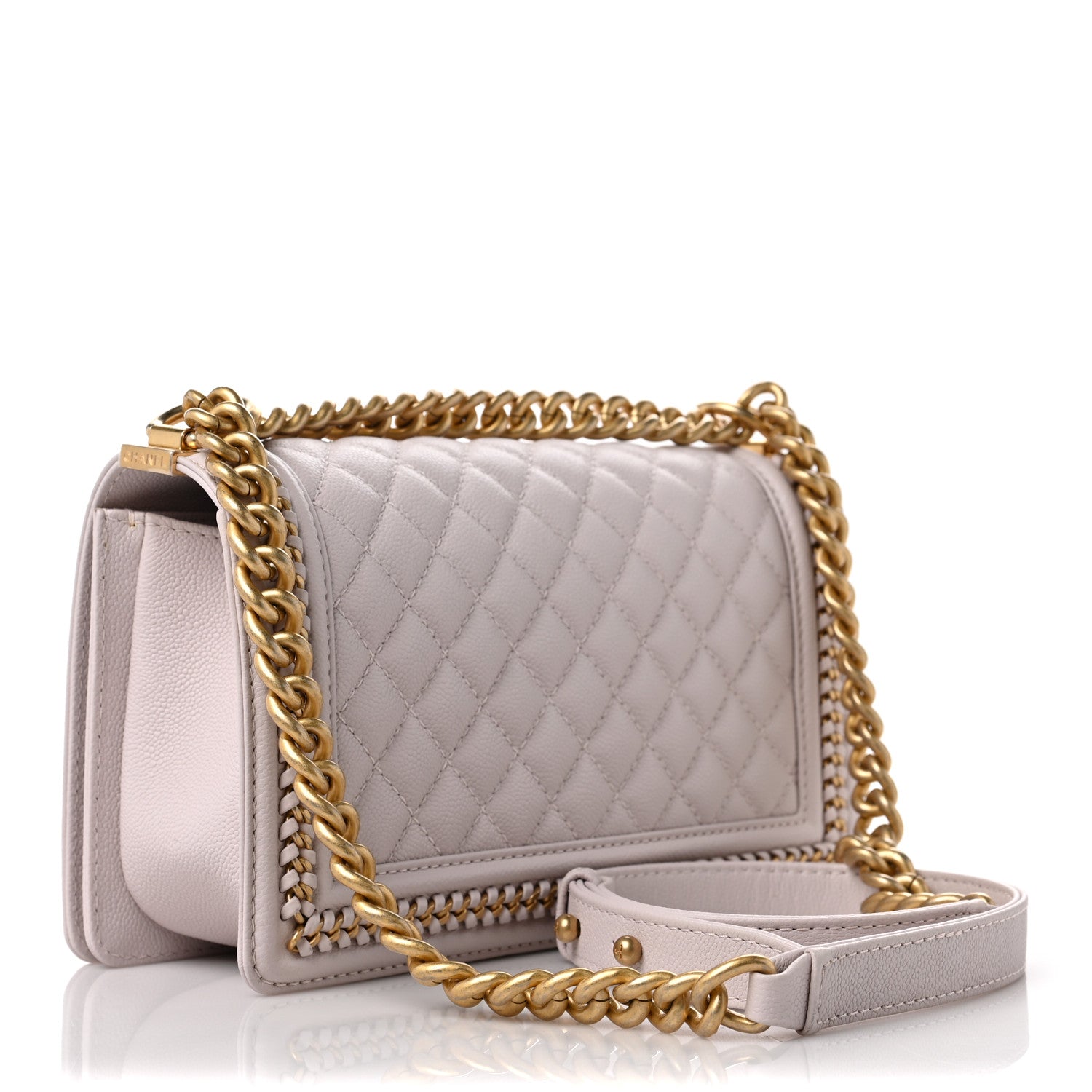 Chanel Caviar Quilted Chain Around Medium Boy Flap Light Purple 3 of 9