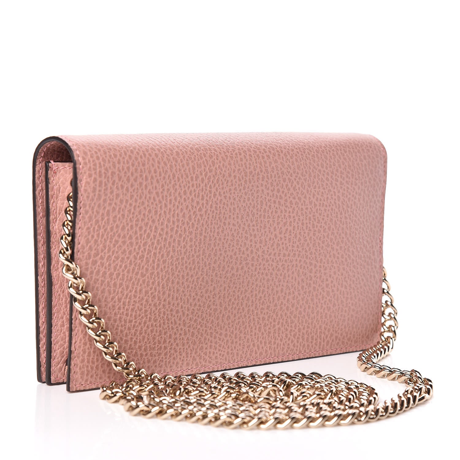Gucci Dollar Calfskin Medium Betty Chain Wallet Soft Pink 3 of 11