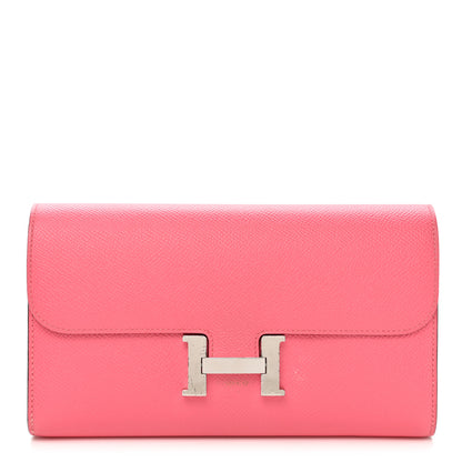 Hermes Epsom Constance Long Wallet Rose Azalee 1 of 17
