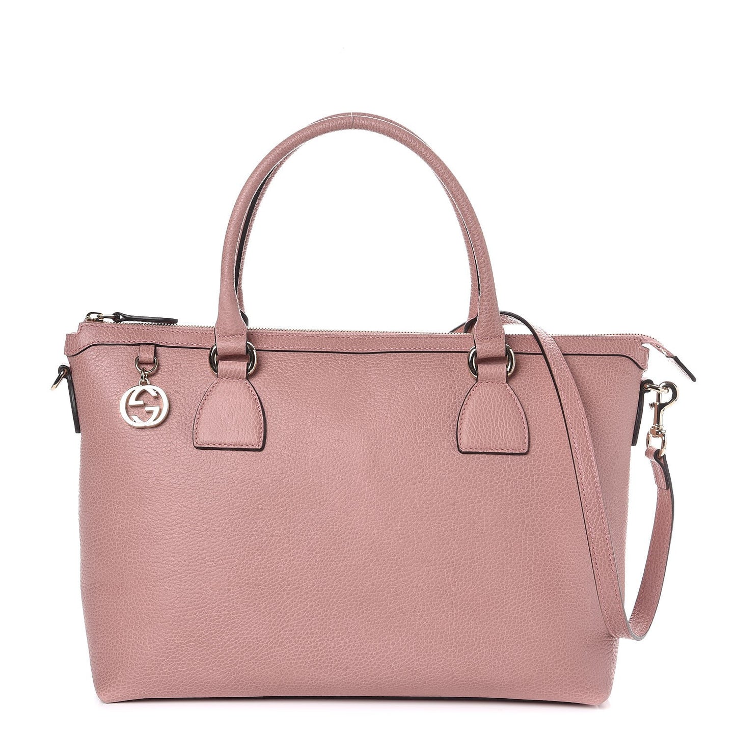 Dollar Calfskin GG Charm Satchel Soft Pink