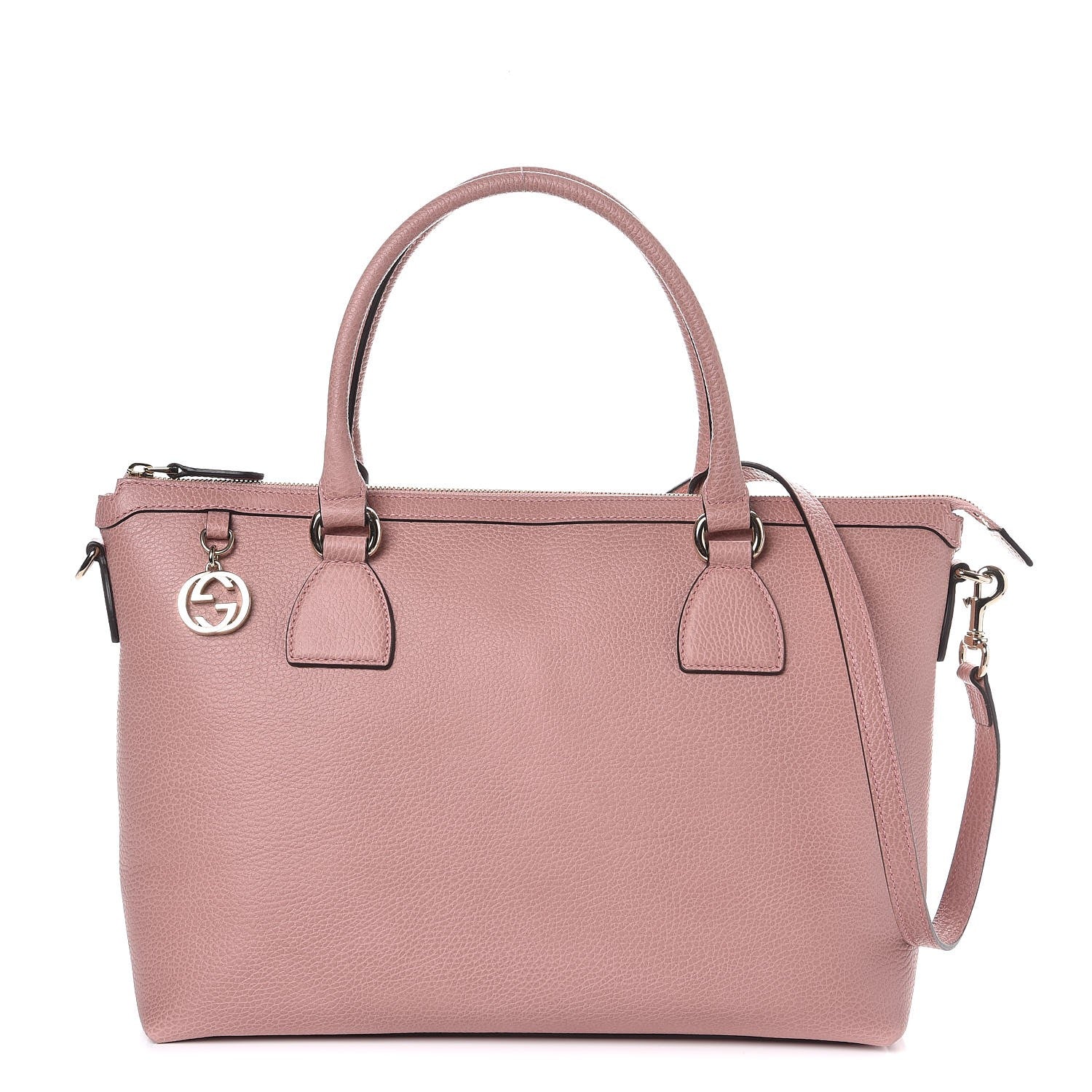 Gucci Dollar Calfskin GG Charm Satchel Soft Pink 1 of 8
