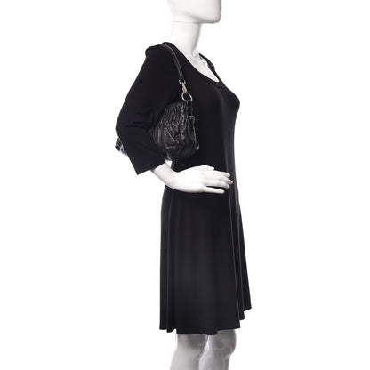 Prada Nappa Drapes Shoulder Bag Nero Black 2 of 9