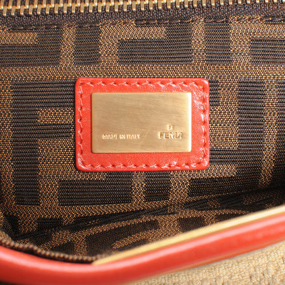 Fendi Corda Zucca Large Peekaboo Iconic Satchel Natural Pumpkin 8 of 9