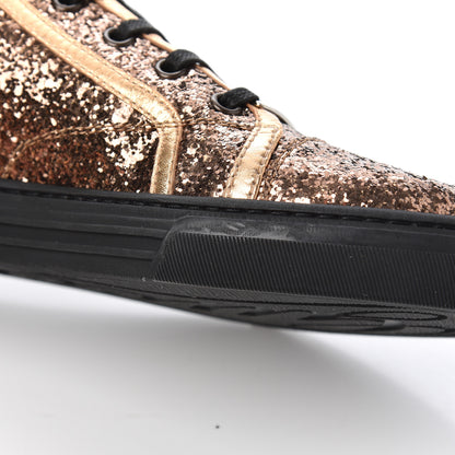 Gucci Nappa Glitter Galactica High Top Sneakers 38.5 Copper 8 of 11