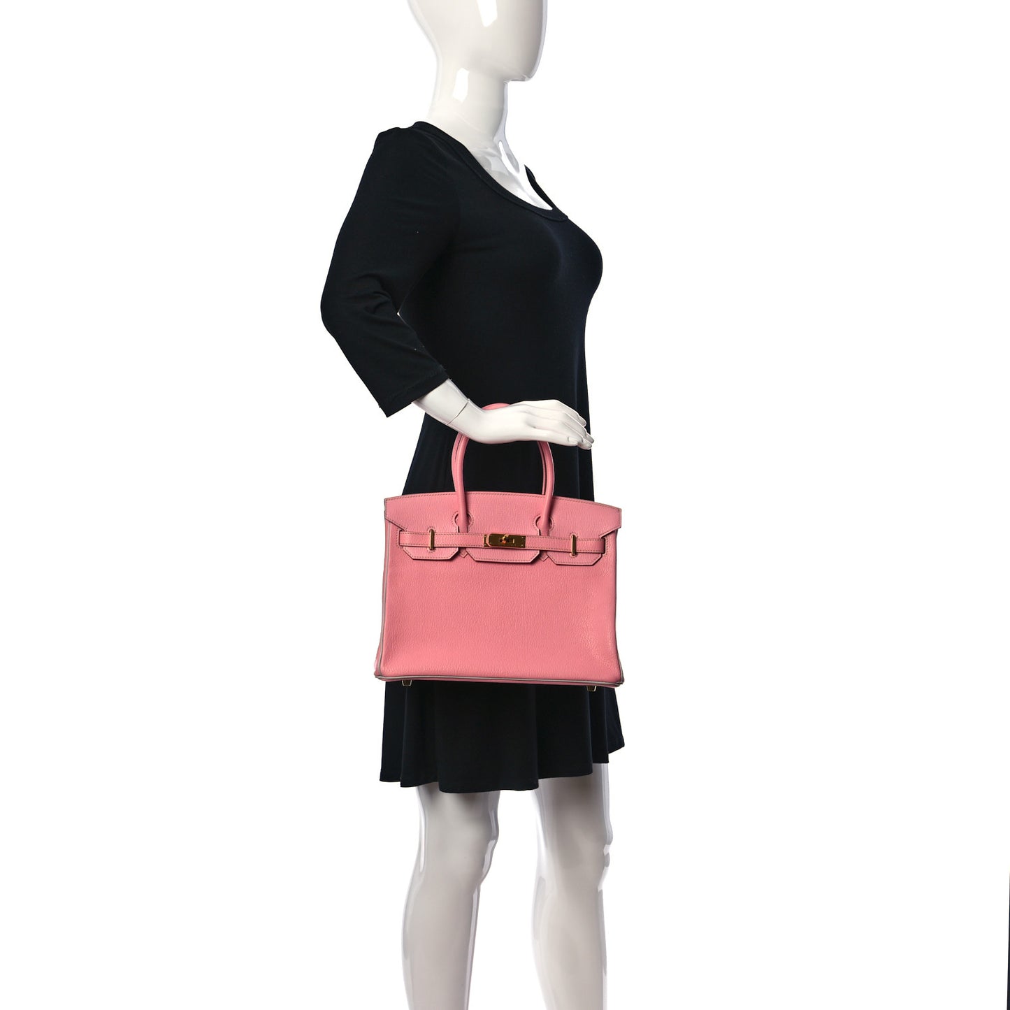 Chevre de Coromandel Horseshoe Birkin 30 Rose Confetti Gris Perle
