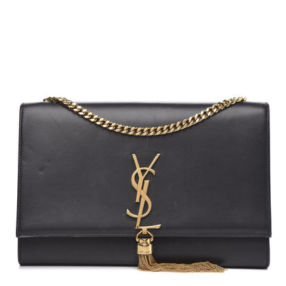 Saint Laurent Smooth Calfskin Medium Classic Monogram Kate Tassel Satchel Black 1 of 14