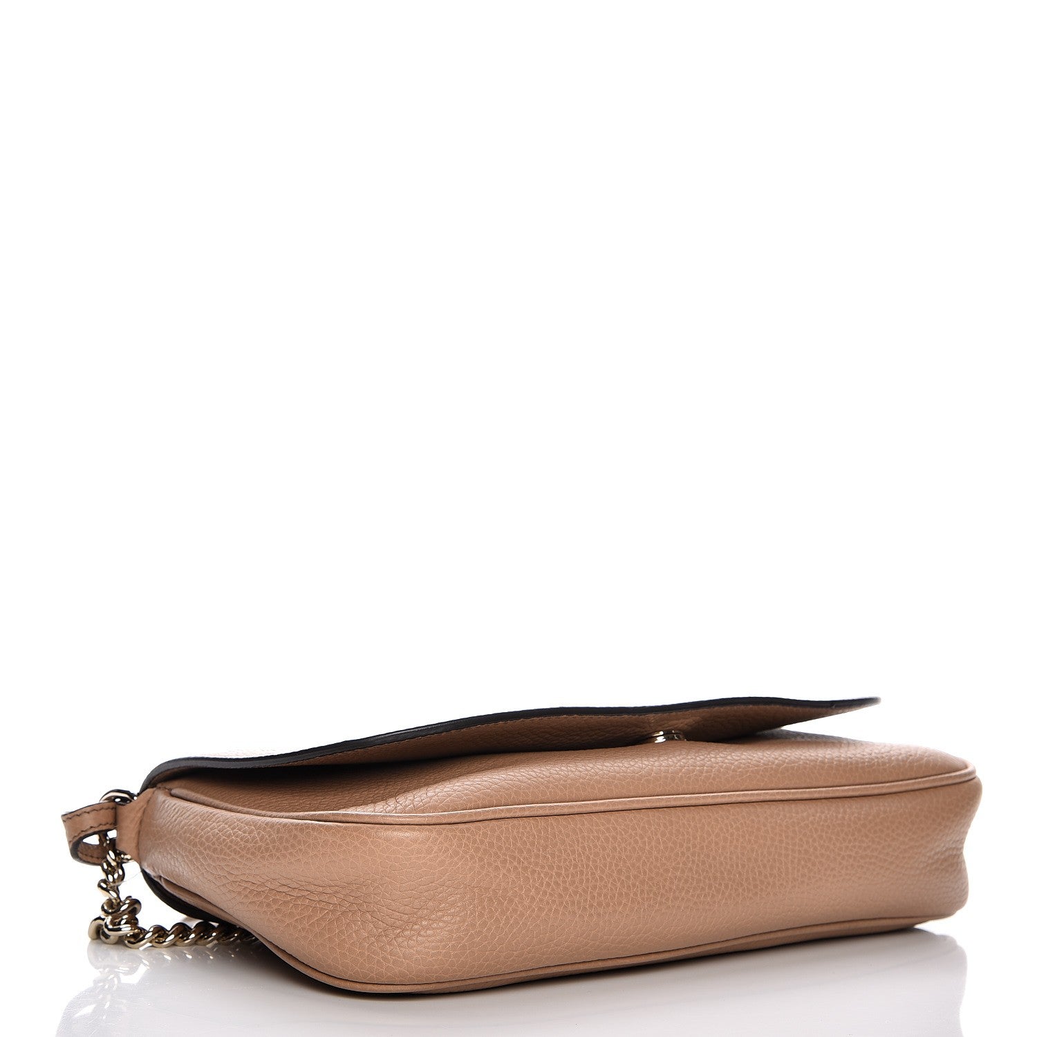 Gucci Pebbled Calfskin Medium Soho Flap Crossbody Camelia 4 of 8