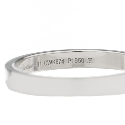 Cartier Platinum 3mm C De Cartier Wedding Band Ring 61 9.5 4 of 7