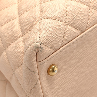 Chanel Caviar Quilted Medium Coco Handle Flap Light Beige 8 of 13