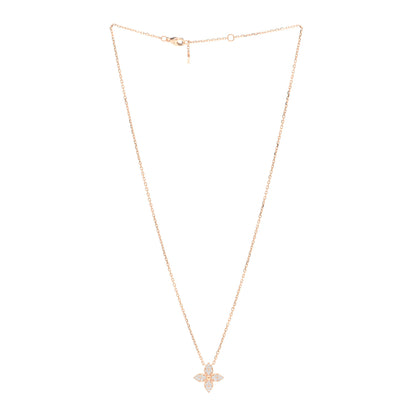Louis Vuitton 18K Pink Gold Diamond Star Blossom Pendant Necklace 3 of 4
