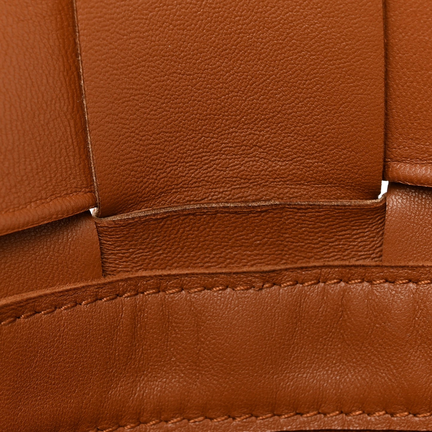 Lambskin Maxi Intrecciato Cassette Crossbody Bag Caramel