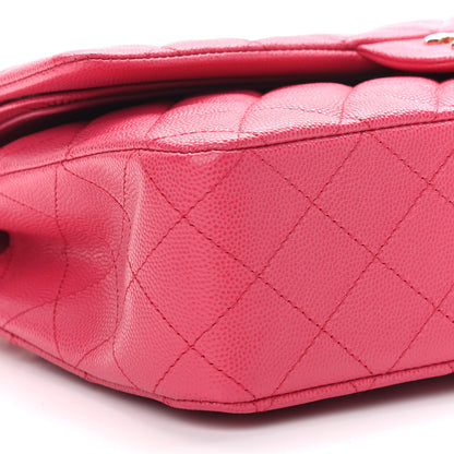 Chanel Caviar Quilted Medium Double Flap Dark Pink 8 of 10