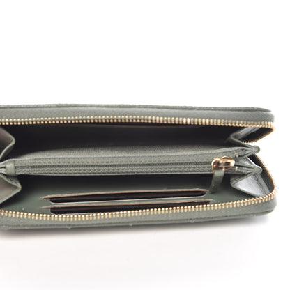 Chanel Iridescent Caviar Quilted Medium Zip Around Wallet Light Green 5 of 9