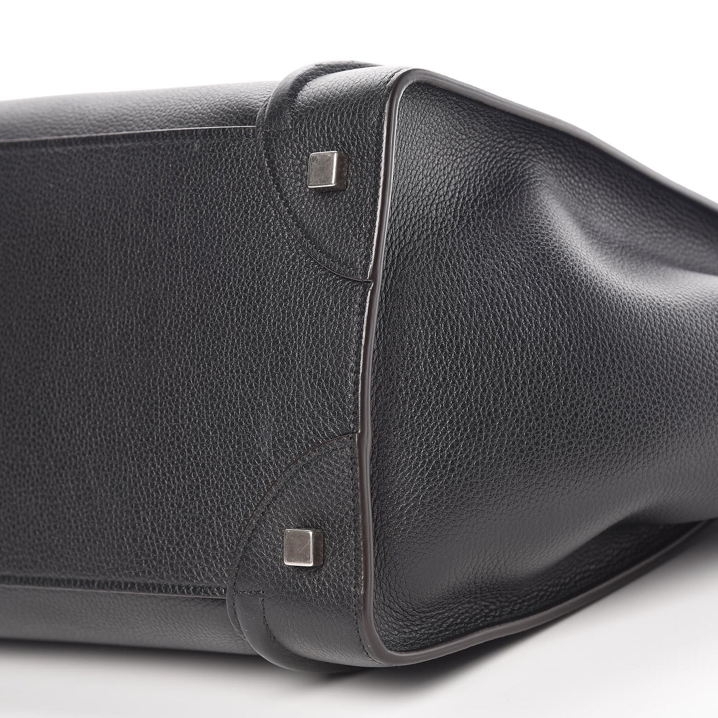 Drummed Calfskin Mini Luggage Black