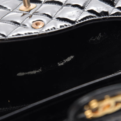 Chanel Patent Quilted Medium Double Flap Black 10 of 18