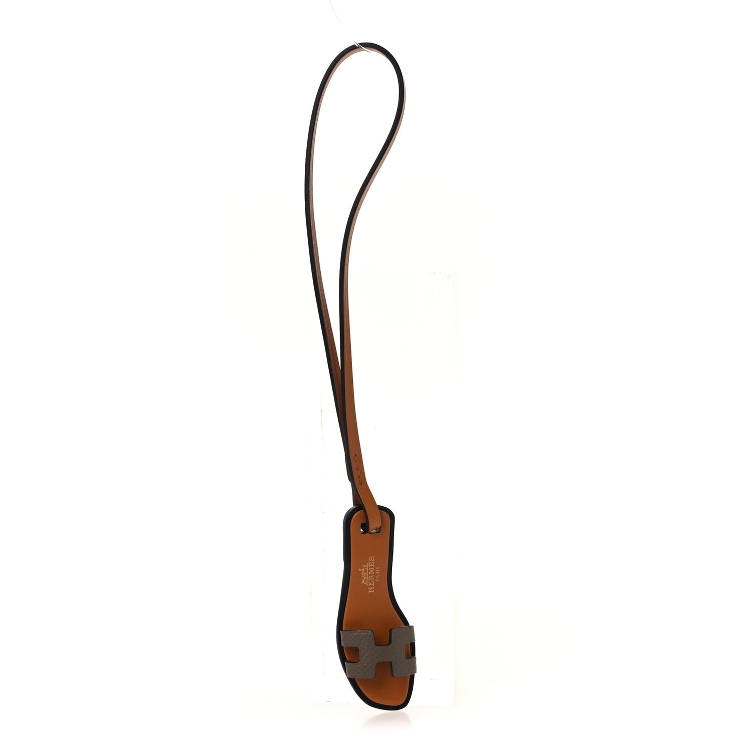 Hermes Epsom Butler Calfskin Hunter Oran Nano Bag Charm Etoupe 1 of 5